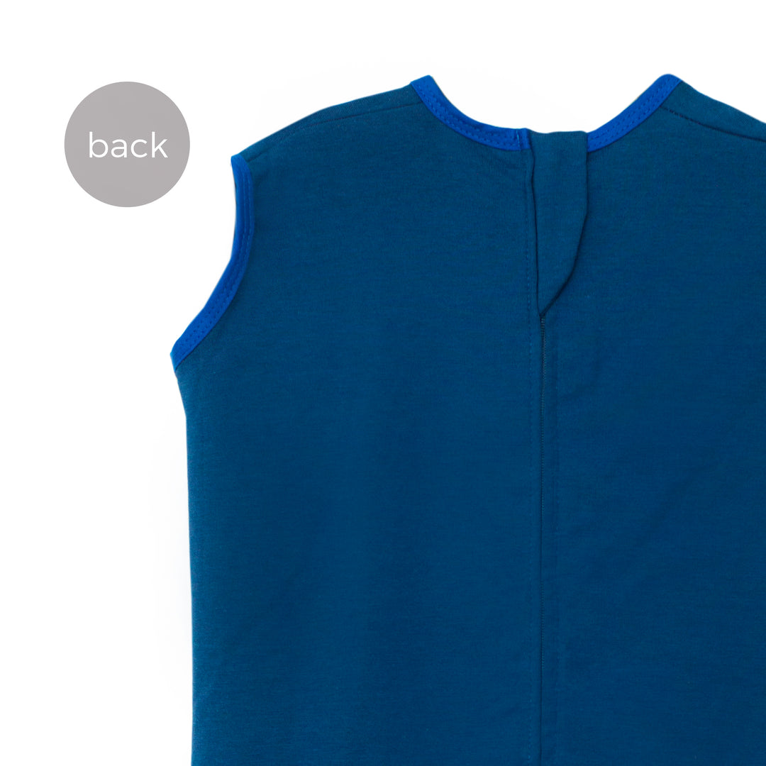 Back Zip Bag in Neptune Blue