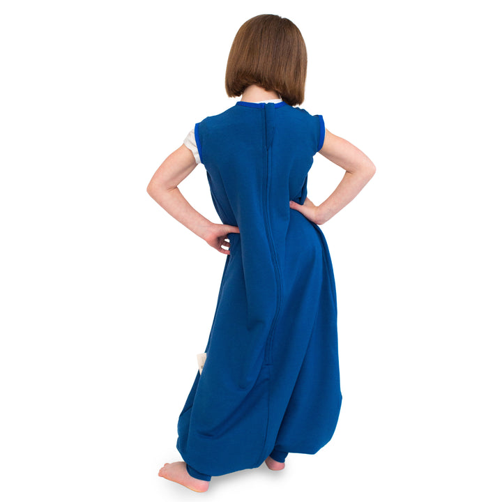 Back Zip Bag "Walker" w/Holes for Feet in Neptune Blue